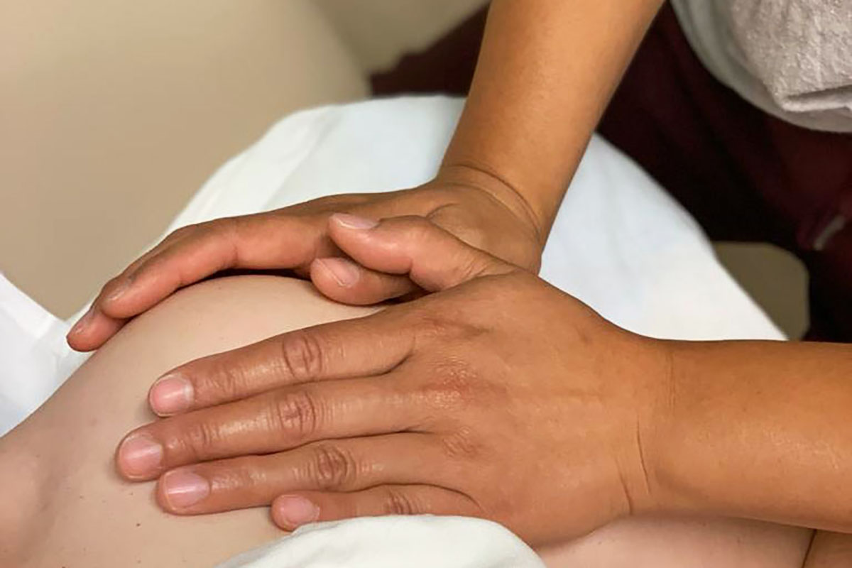 Manual lymphatic drainage treatment at Evolve Skin Clinic